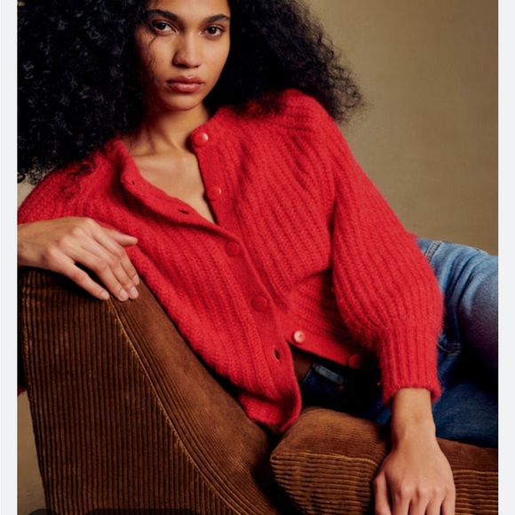 Sezane Sweaters - Sezane Emile Cardigan in Red size Small